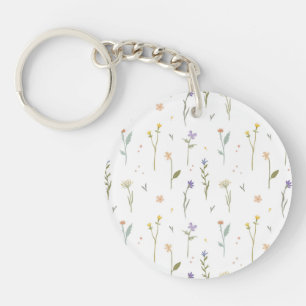Porte-clés Fleur botanique Printemps floral Acrylique