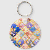 Porte-clés Fleur carré 005 (Recto)