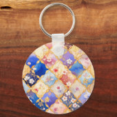 Porte-clés Fleur carré 005 (Recto)