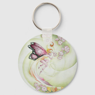 Porte-clés Fleur cerise