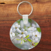 Porte-clés Fleur cerise blanche (Recto)