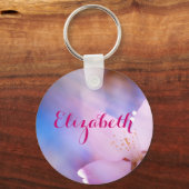 Porte-clés Fleur cerise Ciel léger personnel (Recto)