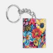 Porte-clés Fleur Colorée (Devant gauche)