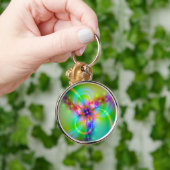 Porte-clés Fleur Colorée Avec Rubans (Main)