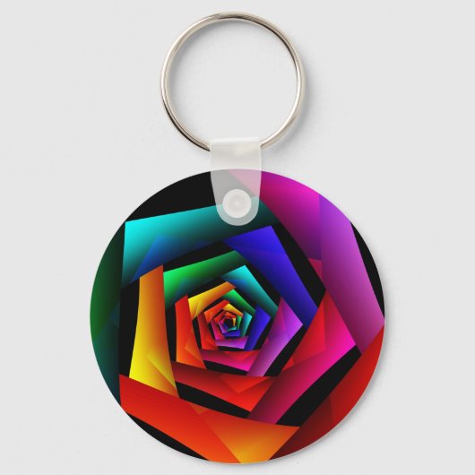 Porte-clés Fleur cosmique mignonne Cool Art Abstrait moderne (Recto)