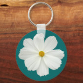 Porte-clés Fleur Cosmos Blanc (Recto)