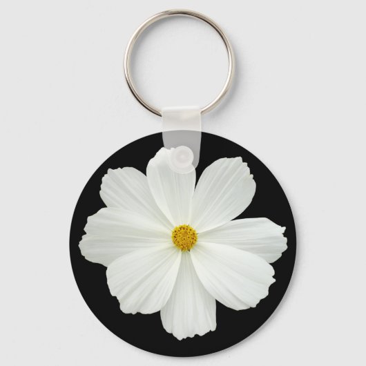 Porte-clés Fleur Cosmos Blanc (Recto)