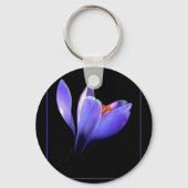 Porte-clés Fleur CROCUS pourpre (Recto)