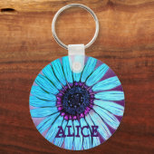 Porte-clés Fleur croisée personnalisée (Recto)