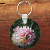 Porte-clés Fleur d'abeille et rose (Recto)