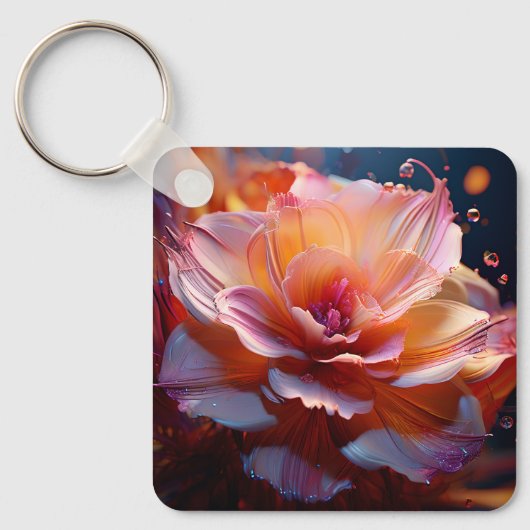 Porte-clés Fleur Dahlia (Recto)