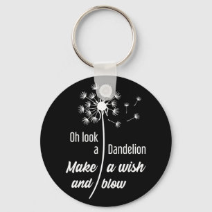 Porte-clés Fleur Dandelion Font Un Souhait Et Souffle