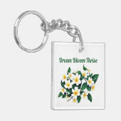 Porte-clés Fleur d'aquarelle Frangipani blanc (Devant gauche)