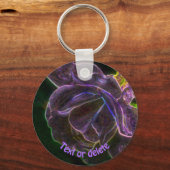 Porte-clés Fleur d'art Abstrait Rose violet personnalisée (Recto)