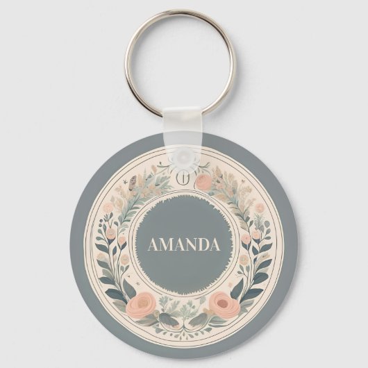 Porte-clés Fleur de Bohème Scandinave (Recto)