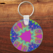 Porte-clés Fleur de cactus fractale (Recto)