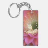 Porte-clés Fleur de cactus rose dans le désert (Devant gauche)