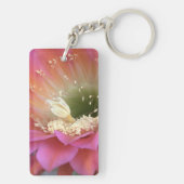Porte-clés Fleur de cactus rose dans le désert (Dos)