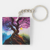 Porte-clés Fleur de cerisiers Arbre de vie (Dos)