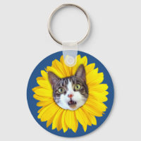 "Fleur de chat" Jaune LOL Funny Porte - clé