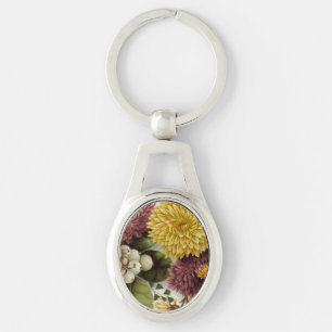 Porte-clés Fleur de chrysanthème mère florale