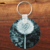 Porte-clés Fleur de coeur bleuté Herz (Recto)