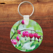 Porte-clés Fleur de coeur rose (Recto)