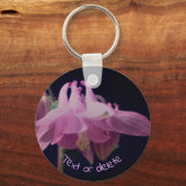 Porte-clés Fleur de colonne rose personnalisée (Verso)