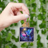 Porte-clés Fleur de fantaisie mignonne petit oiseau (main)
