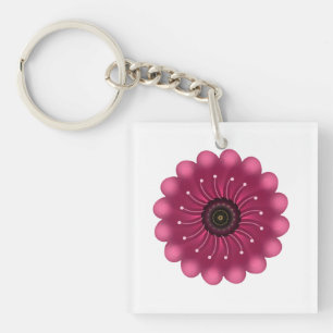 Porte-clés Fleur de Fantaisie Personnalisée   Fleur Florale N