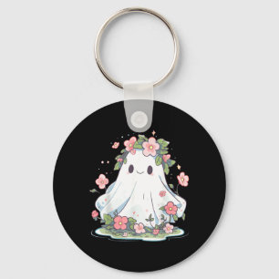 Porte-clés Fleur de fantôme d'Halloween Femmes Filles Hallowe