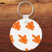 Porte-clés fleur de feuille d'orange conception abstraite tas (Recto)