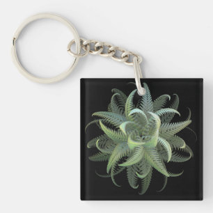 Porte-clés Fleur de fougère fractale