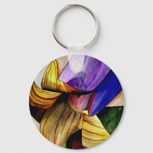 Porte-clés Fleur de Fritillaire originale aquarelle