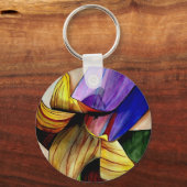 Porte-clés Fleur de Fritillaire originale aquarelle (Recto)