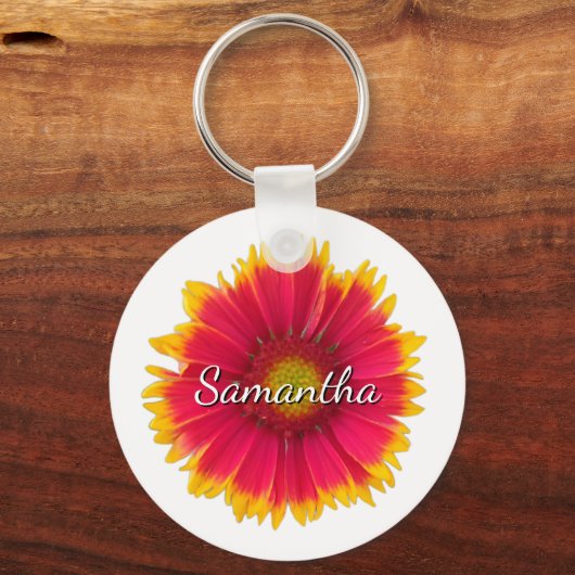 Porte-clés Fleur de Gaillarde avec un nom (Recto)