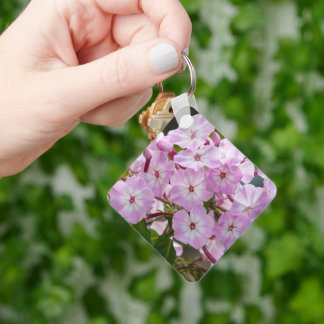 Porte-clés Fleur de jardin rose tendre