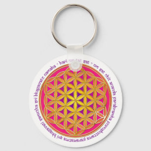Porte-clés Fleur de la vie/d'incantation de Moola