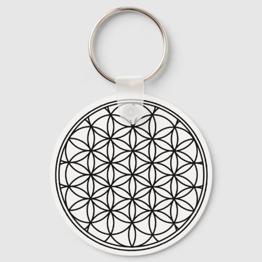 Porte-clés Fleur de la vie Simple Géométrie Sacrée (Recto)