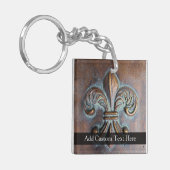 Porte-clés Fleur De Lis À vintage Écran (Devant gauche)