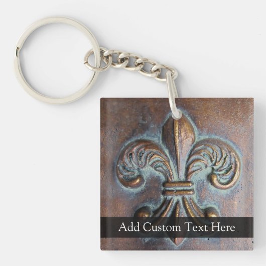 Porte-clés Fleur De Lis À vintage Écran (Devant)