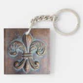 Porte-clés Fleur De Lis À vintage Écran (Dos)