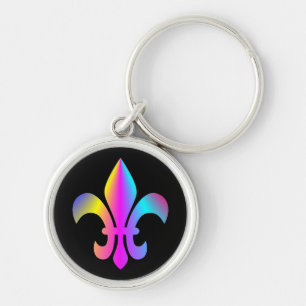 Porte-clés Fleur de Lis Colorée