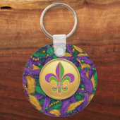 Porte-clés Fleur de lis du Mardi Gras (Recto)