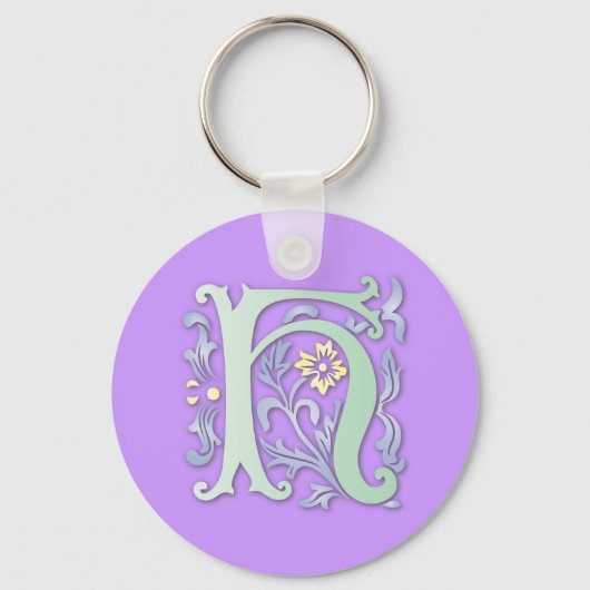 Porte-clés Fleur de lis H Monogramme (Recto)