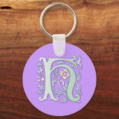 Porte-clés Fleur de lis H Monogramme (Recto)