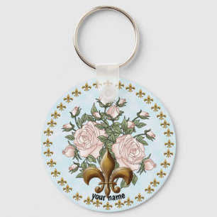 Porte-clés Fleur De Lis porte - clé Rose
