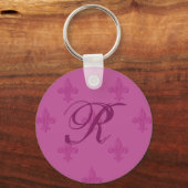 Porte-clés Fleur De Lis Rose (Recto)