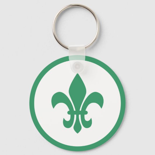 Porte-clés Fleur de Lis verte (Recto)