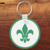 Porte-clés Fleur de Lis verte (Recto)